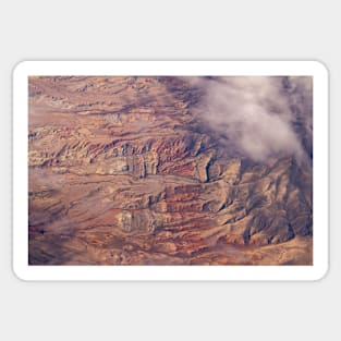 Red Desert View from Above Sticker